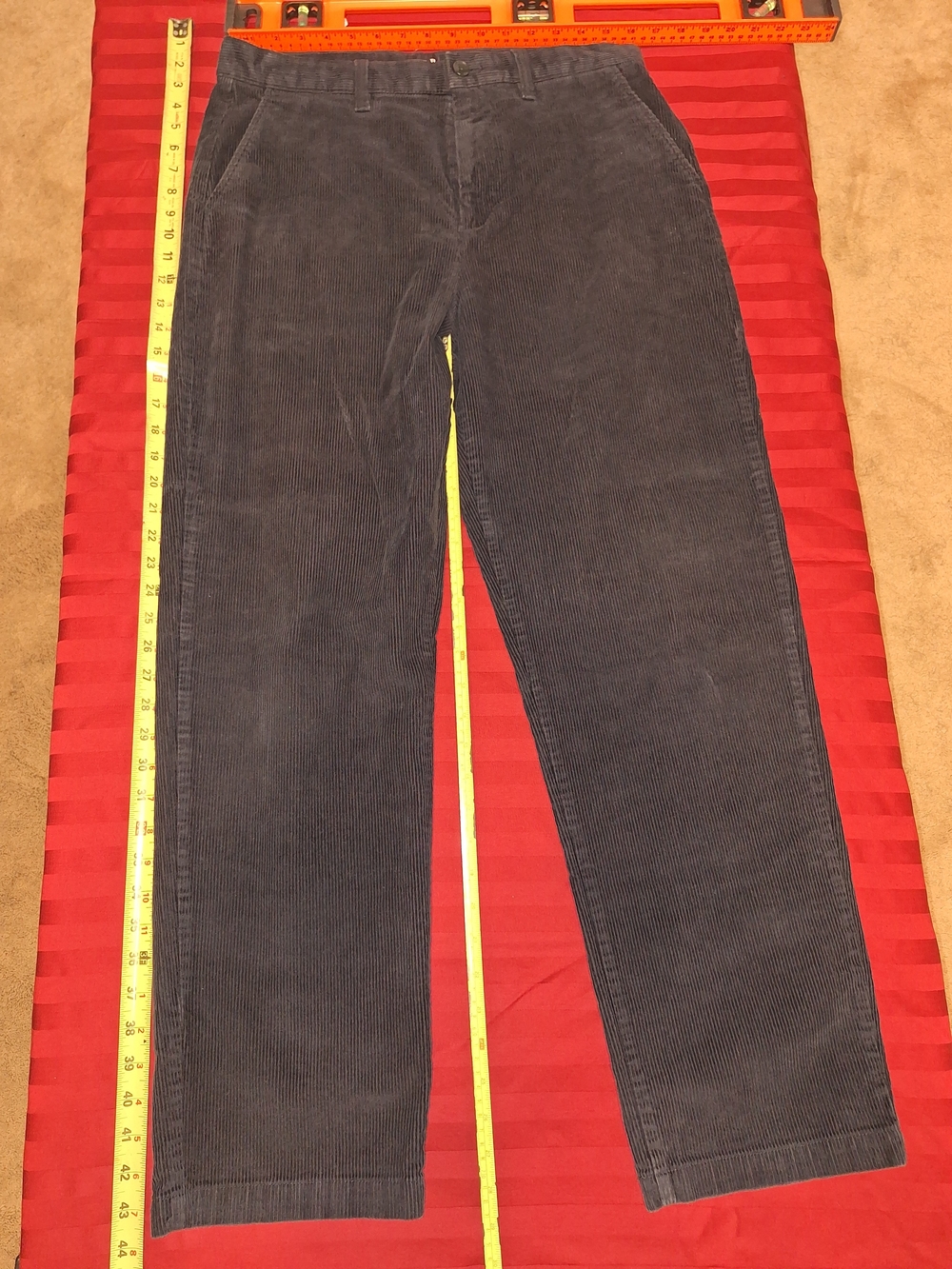 GAP Black Corduroy Straight-Leg Pants